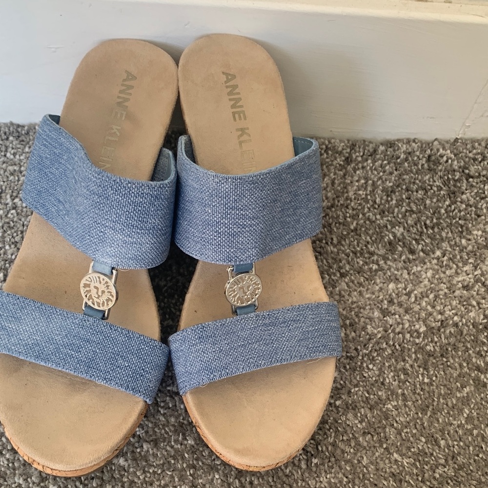 Anne Klein Denim Blue Sandals